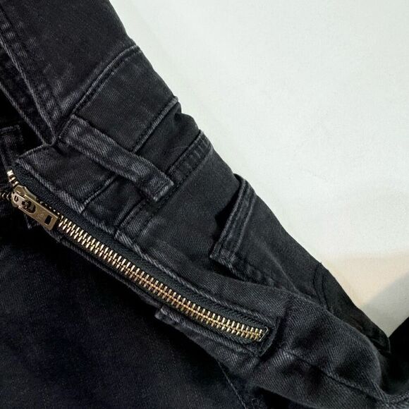 Levi Strauss & Co. Jumpsuit Womens 26 Black Solid Sleeveless Ankle Length Denim - Picture 3 of 12